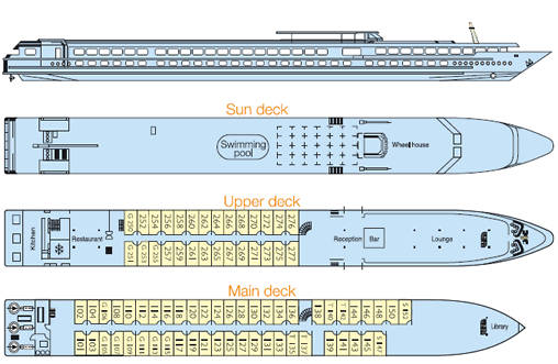 MS Michaelangelo deckplan